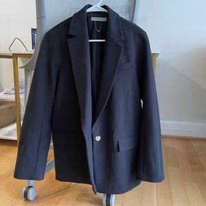 Vince Oversized Black Blazer | Relaxed Fit, Boyfriend